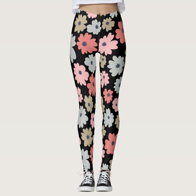 Pattern Flower Colourful Vintage    Leggings (Front)