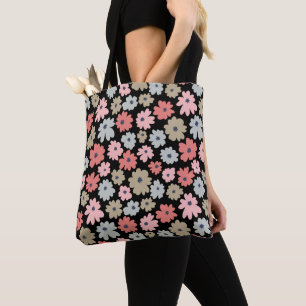 Pattern Flower Colourful Vintage Tote Bag