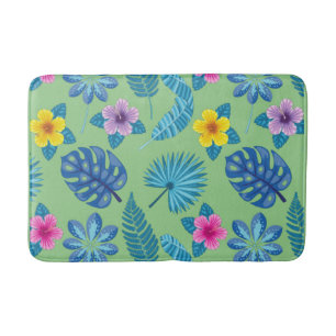 Pattern Flowers Colourful Cute Shining Bath Mat