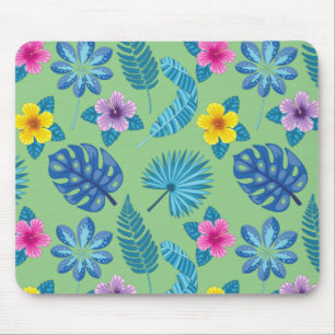 Pattern Flowers Colourful Cute Shining Mouse Mat
