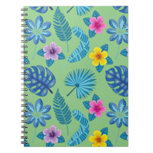 Pattern Flowers Colourful Cute Shining Notebook