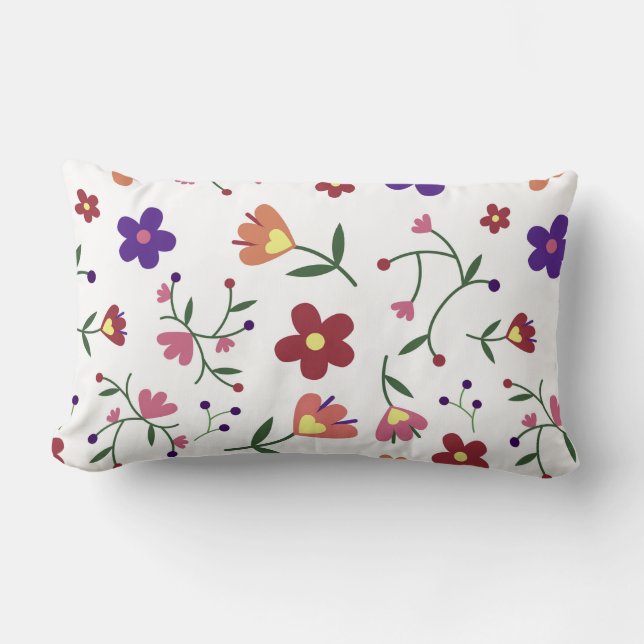 pattern flowers- lumbar cushion (Front)