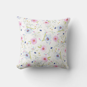 Pattern Flowers Throw Pillow