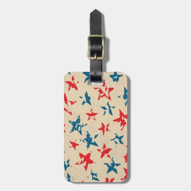 Pattern for 4th of July Luggage Tag (Front Vertical)
