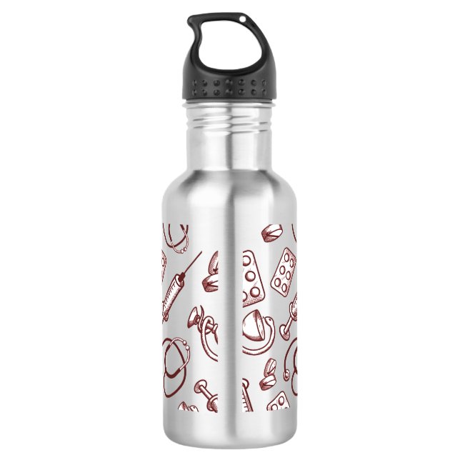Pattern for medical Professions 710 Ml Water Bottle (Back)
