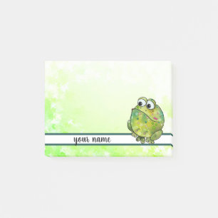 pattern frog, personalized post-it notes