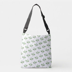Pattern from bamboo twigs crossbody bag
