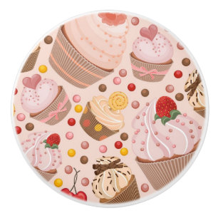 Pattern from celebratory cupcakes ceramic knob