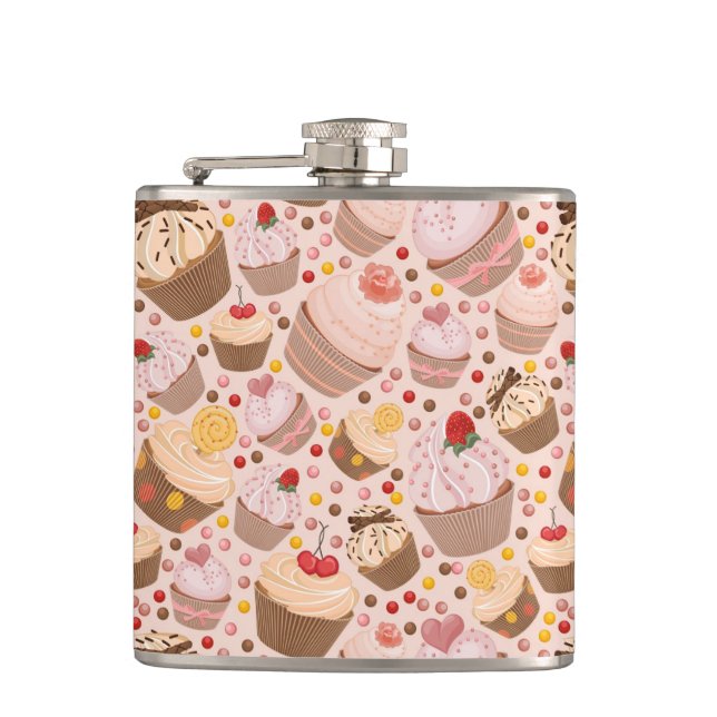 Pattern from celebratory cupcakes hip flask (Front)