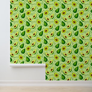 Pattern Fruit Avocado Green Wallpaper