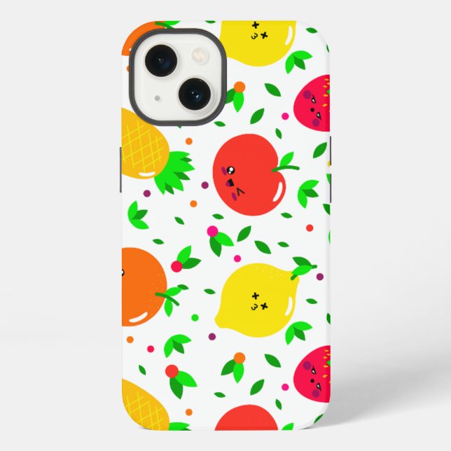 pattern, fruit, orange iPhone case (Back)