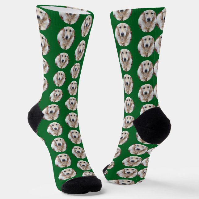 Pattern Fun Photo Gift Custom Personalised Socks (Angled)