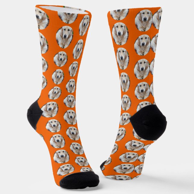 Pattern Fun Photo Gift Custom Personalised Socks (Angled)