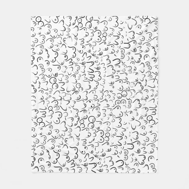 Pattern funny humour fleece blanket (Front)