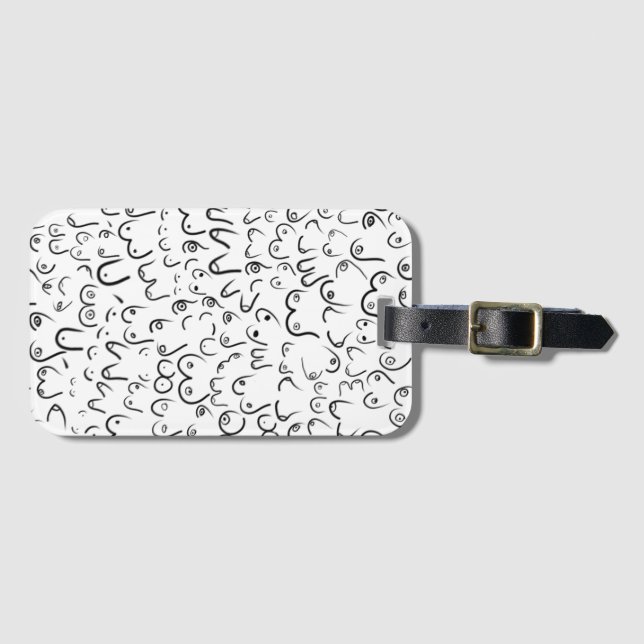 Pattern funny humour luggage tag (Front Horizontal)