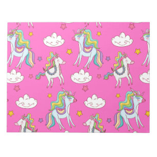 Pattern Funny Unicorn Cute Notepad