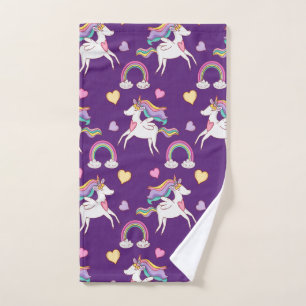 Pattern Funny Unicorn Magic Horse Cute    Hand Towel