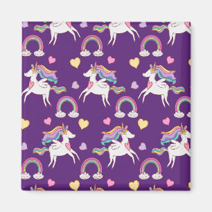 Pattern Funny Unicorn Magic Horse Cute Magnet