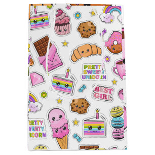 Pattern Funny Unicorn Magic Rainbow Cute Medium Gift Bag