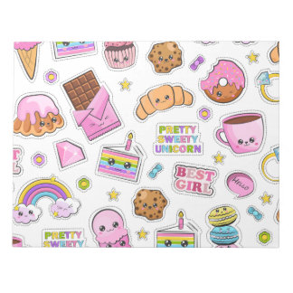 Pattern Funny Unicorn Magic Rainbow Cute    Notepad