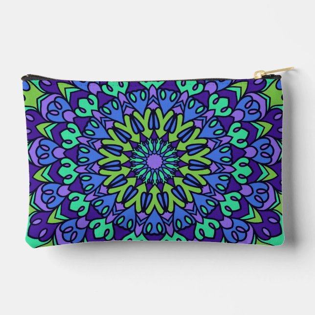 Pattern Geometric Vintage Trendy Cute    Accessory Pouch (Back)