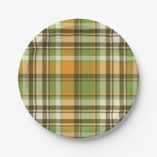 Pattern Geometric Vintage Trendy Fashion Paper Plate