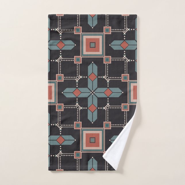 Pattern Geometric Vintage Trendy         Hand Towel (Hand Towel)