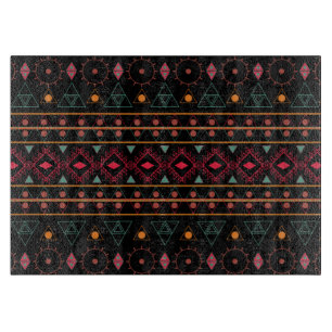 Pattern Geometric Vintage Trendy Stylish Colourful Cutting Board