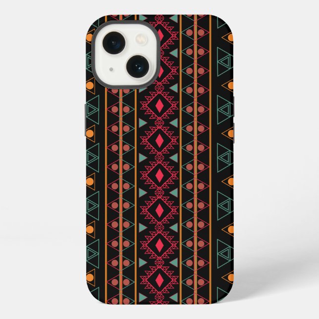 Pattern Geometric Vintage Trendy Stylish Colourful iPhone Case (Back)