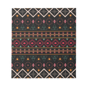 Pattern Geometric Vintage Trendy Stylish Colourful Notepad