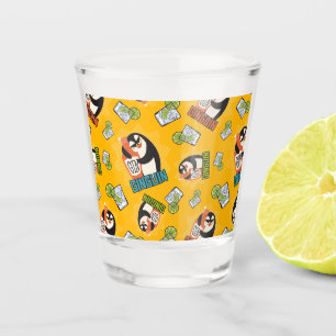 Pattern gin, ginguin penguin gift for gin fans shot glass