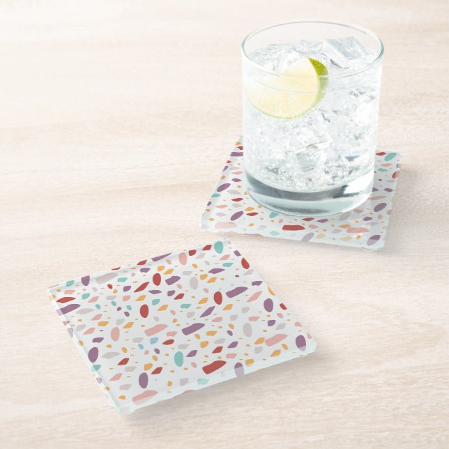 pattern glass coaster (Angled)