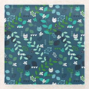 pattern glass coaster