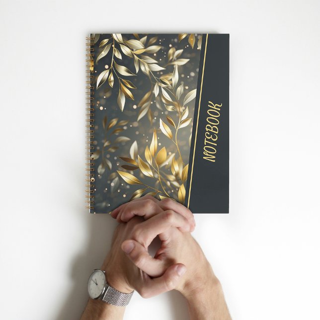 Pattern Gold Leaves Notebook (Creator Uploaded)