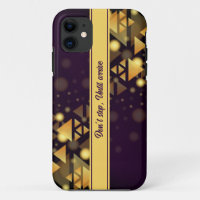 Pattern gold triangle iPhone Case