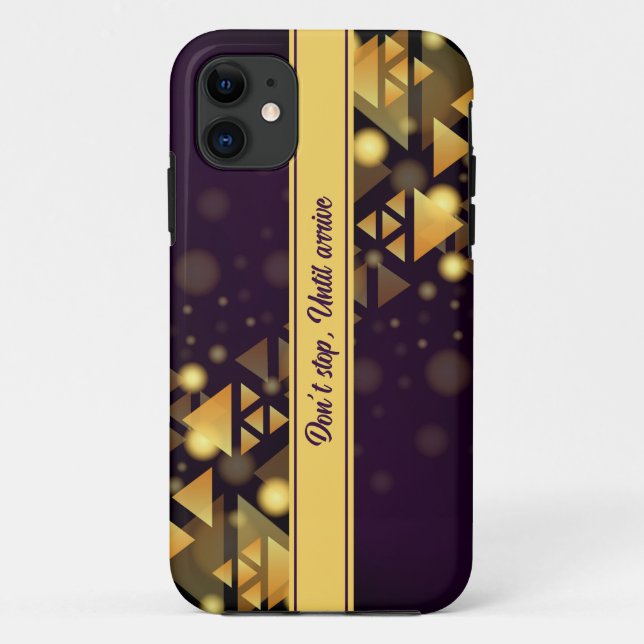 Pattern gold triangle iPhone Case (Back)
