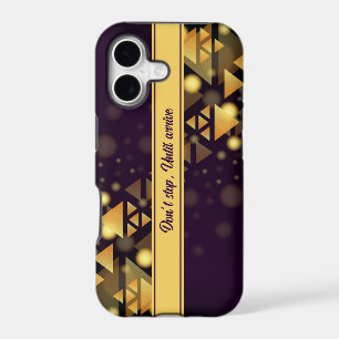 Pattern gold triangle iPhone Case