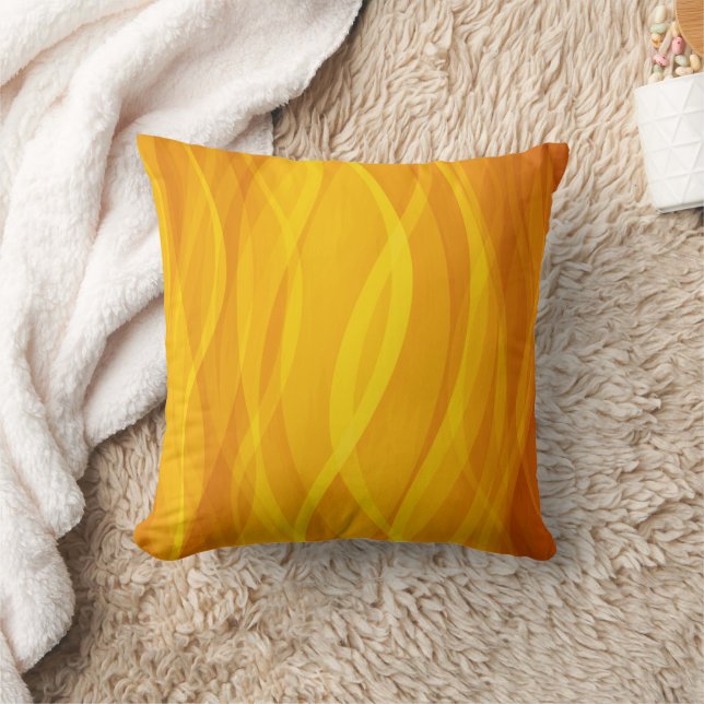Pattern golden weaving waves abstract pillow (Blanket)