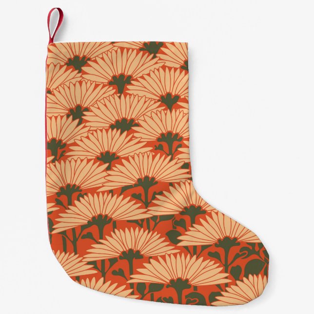 pattern graphic background small christmas stocking (Front)