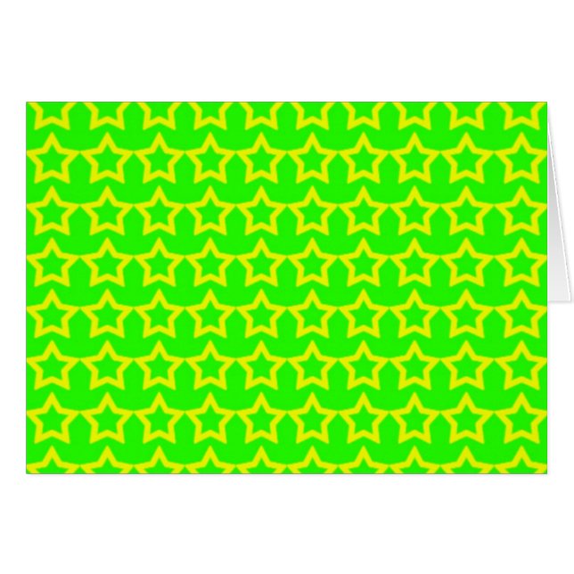Pattern: Green Background with Yellow Stars (Front Horizontal)