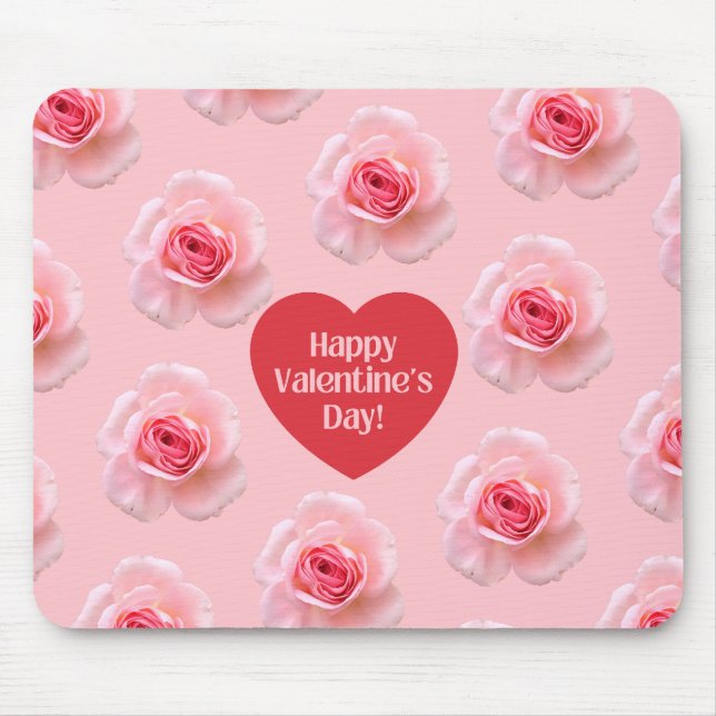 Pattern Happy Valentine`s Day 2023 Background      Mouse Mat (Front)