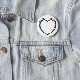 Pattern heart Custom  6 Cm Round Badge