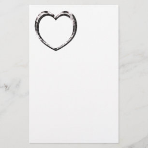 Pattern Heart Custom Stationery
