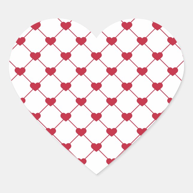 Pattern/Hearts Heart Sticker (Front)