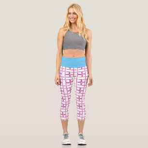 Pattern High Waisted Capris