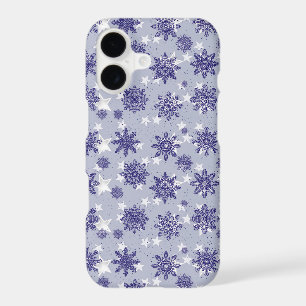 Pattern Holiday Blue Snowflake Winter Chic