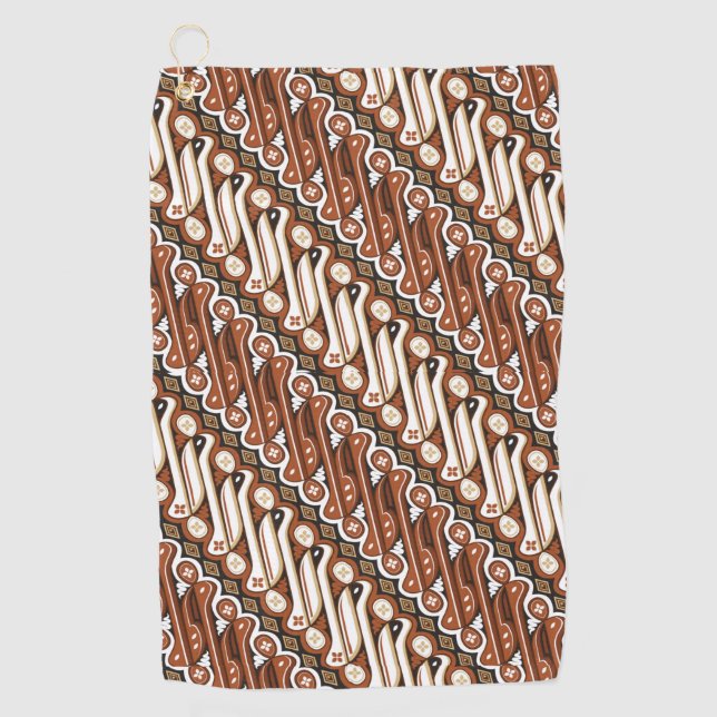 Pattern Indonesian batik Golf Towel (Front)