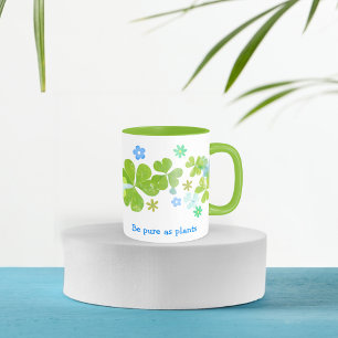 Pattern Leaf Clover Coffee Mug