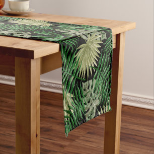 PATTERN LEAVES SEAMLESS DESIGN GIFT  SHORT TABLE RUNNER
