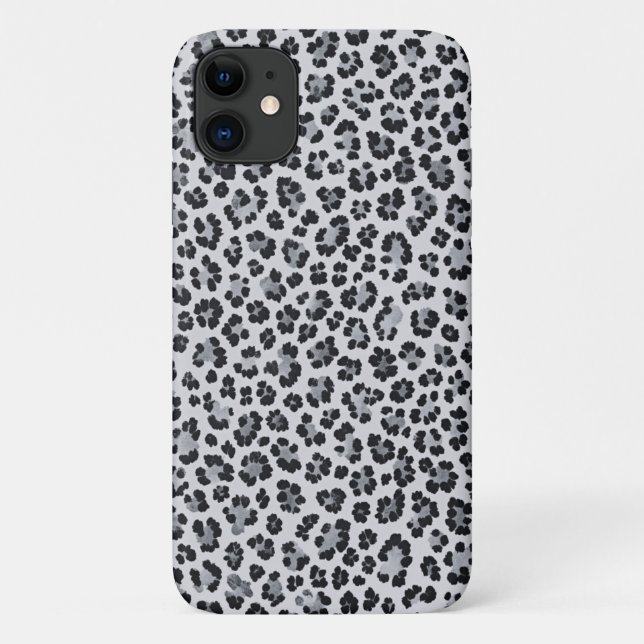 Pattern Leopard Print Gray Case-Mate iPhone Case (Back)